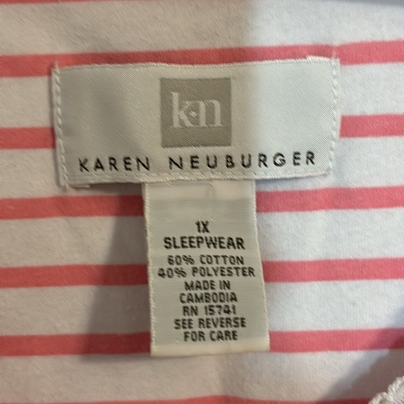 Karen Neuburger Dainty Coquette Sleeveless Nightgown, 1X - Picture 3 of 4